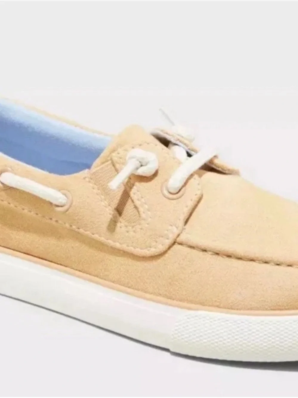 NWT Cat & Jack Kids Suede Boat Shoe - Tan Sz 13